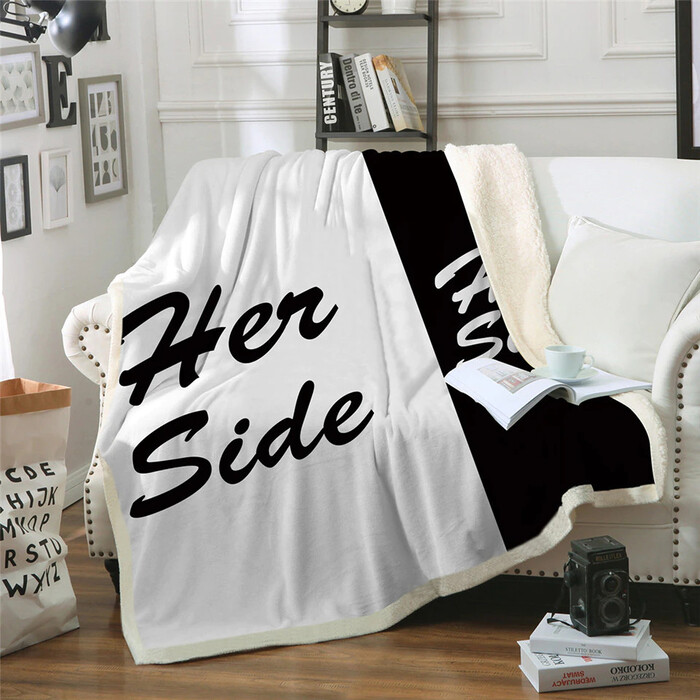 "Her Side, He Side" Blanket