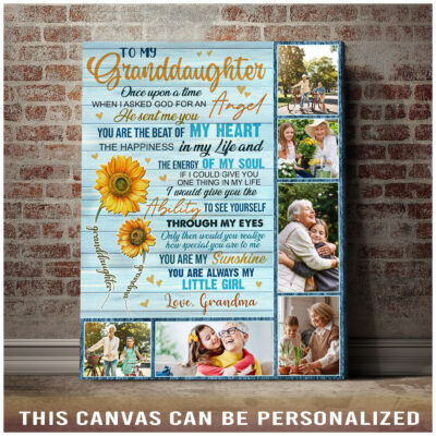 to my beautiful granddaughter from grandmother print canvas 01