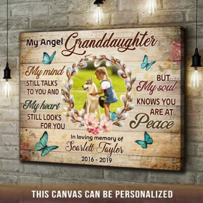 remembrance gifts for loss of granddaughter print canvas 01