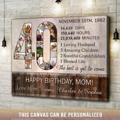 unforgettable 40th birthday ideas for mom print canvas 01