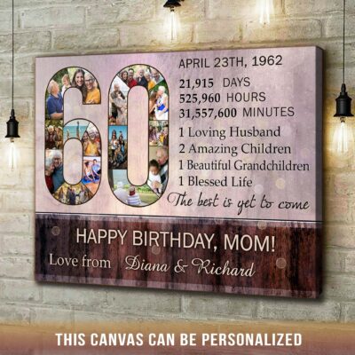 meaningful gifts for 60th birthday woman print canvas 01