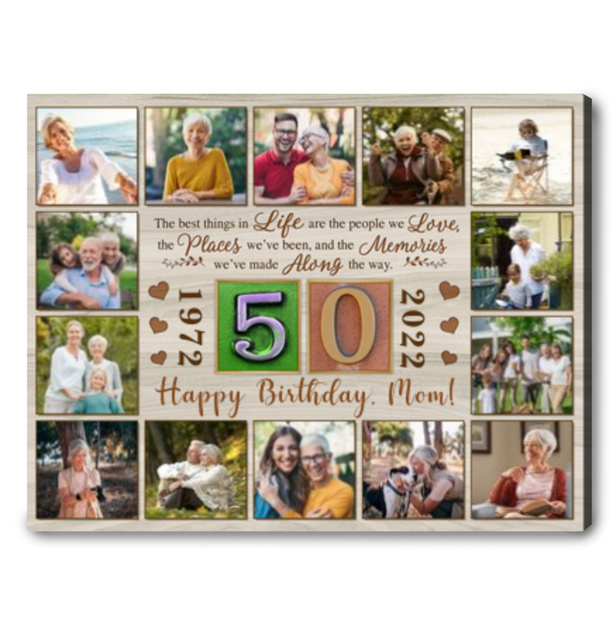 unique gifts 50th birthday gifts for men photo collage canvas