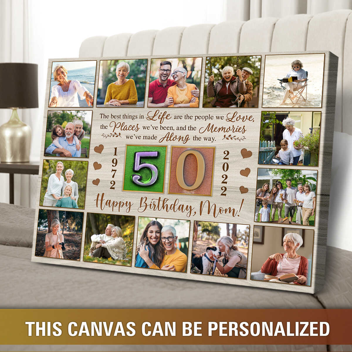 unique gifts 50th birthday gifts for men photo collage canvas 01