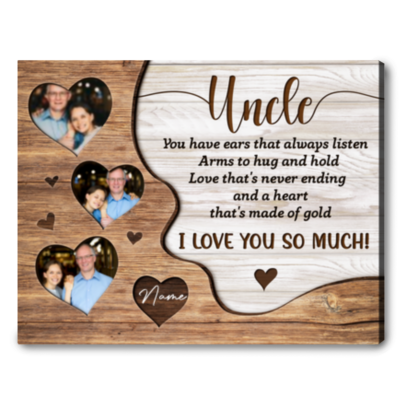 Customized Gift Idea For Uncle Canvas Print Gift For Uncle