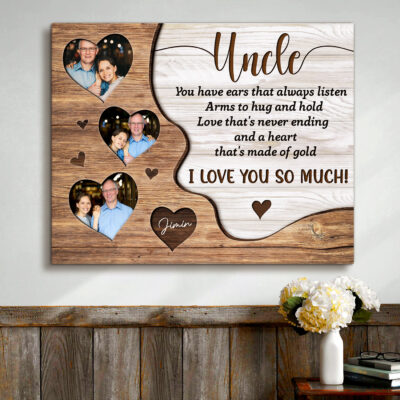 Customized Gift Idea For Uncle Canvas Print Gift For Uncle 01