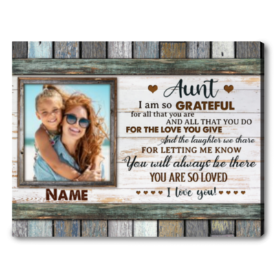 Personalized Canvas For Aunt From Niece Canvas Print Art For Aunt