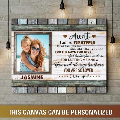 Personalized Canvas For Aunt From Niece Canvas Print Art For Aunt 01