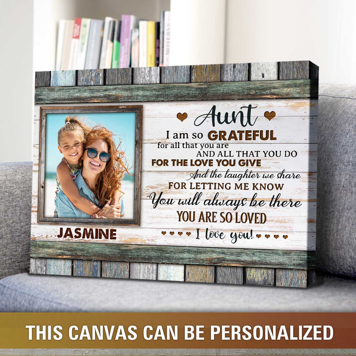 Auntie Canvas Print, To My Auntie Poem Gift, Auntie Birthday Gift, Aunt Gift,  Gift From Niece Nephew, Personalized Aunty Gift - Stunning Gift Store