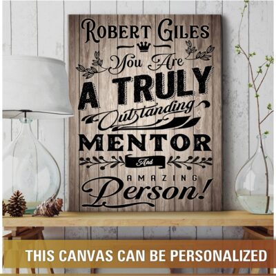 teacher mentor gift thank you gift for mentor custom outstanding mentor canvas print 03