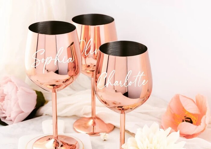 Wine Glasses - Gifts For Guests At Bridal To Be Shower
