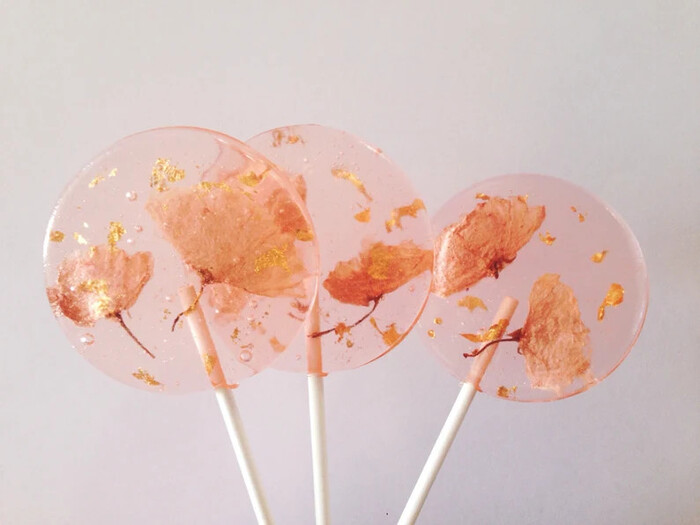 Gold Leaf Lollipops - Bridal Shower Favor