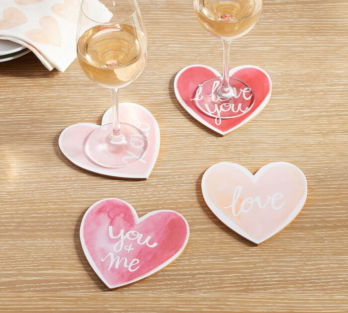 Heart Cork Coasters - bridal showers gifts