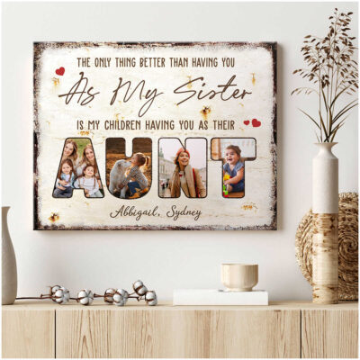 Custom Christmas Gift For Sister Unique Gift For Sister In Law Canvas Print