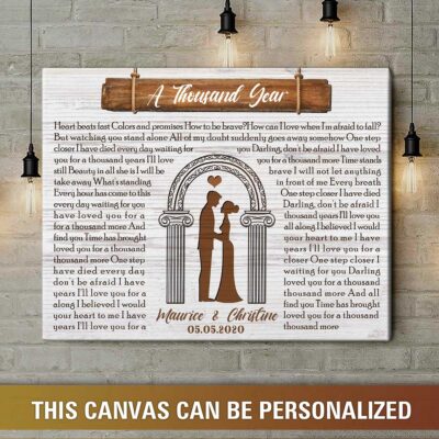 Customized Song Lyrics On Canvas Wall Art Gift Idea For Wedding 01