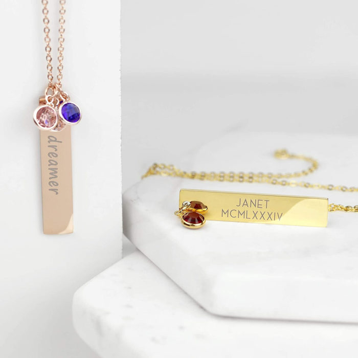 Custom Birthstone Pendant - Bridal Shower Gift Ideas