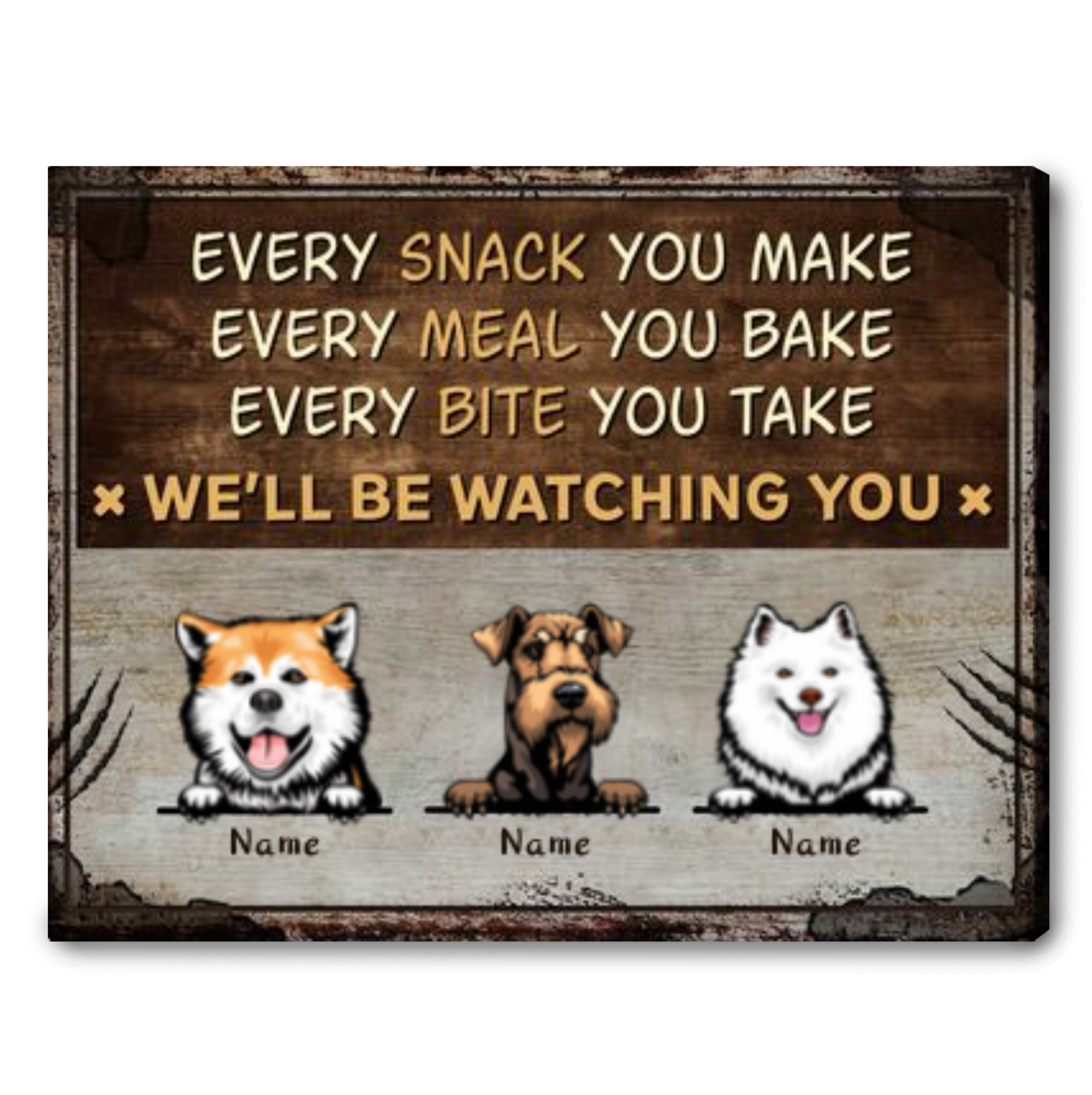 Personalized We'll Be Watching You Canvas Print 01