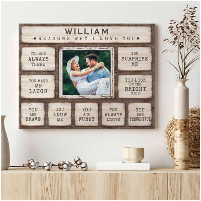 Personalized Christmas Gift To Him Special Gift For Husband Canvas Print