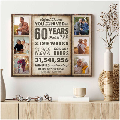 Personalized Gift For A 60th Birthday Special Sixty Birthday Gift Canvas Print