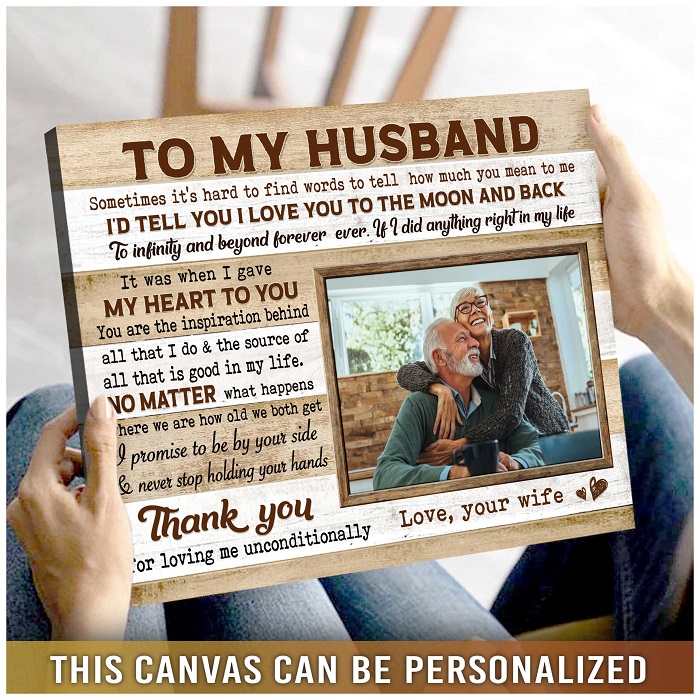 To My Husband Canvas Art