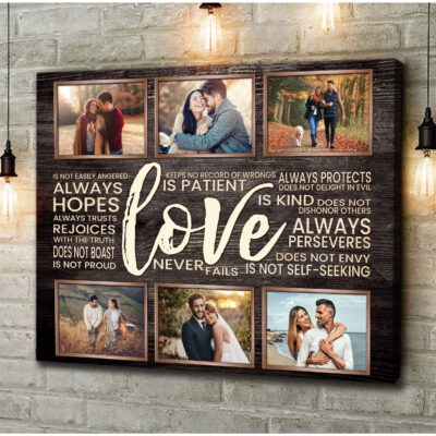 Personalized Christmas Gift For A Couple Special Wedding Gift Canvas Print