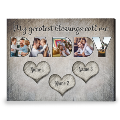 Best Christmas Gift For Husband Who Has Everything Custom Dad Gift Canvas Print