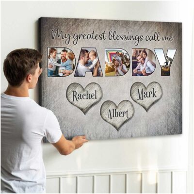 Best Christmas Gift For Husband Who Has Everything Custom Dad Gift Canvas Print