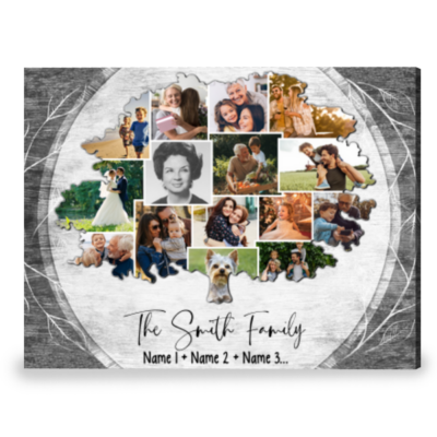 Tree Wall Art Family Pictures On Wall Idea Custom Gift For A Family Canvas Print