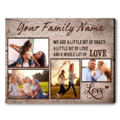 family photo wall decor living room personalized canvas print 01