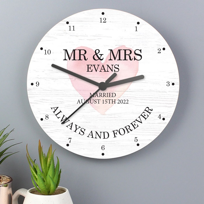 Personalized Couples Clock - best wedding gifts for friends