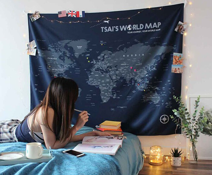 World Travel Map - best wedding gifts for friends