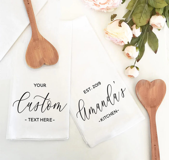 Personalized Kitchen Towel - best wedding gifts for friends