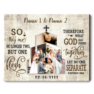gift for bride and groom on wedding day custom photo collage canvas wall art 01