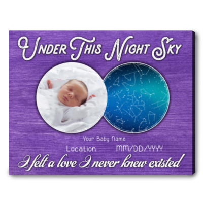 custom baby birthday night sky gift for new parents 01