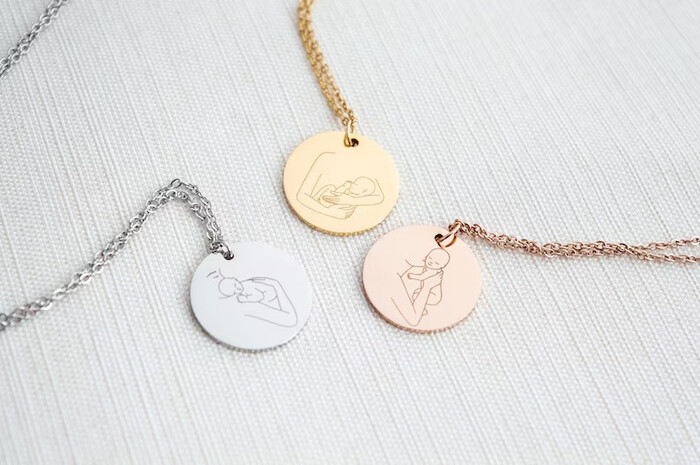 Baby Necklace - First Mothers Day Pregnant Gift