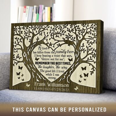 bereavement gift for loss of loved one personalized memorial canvas wall art 02