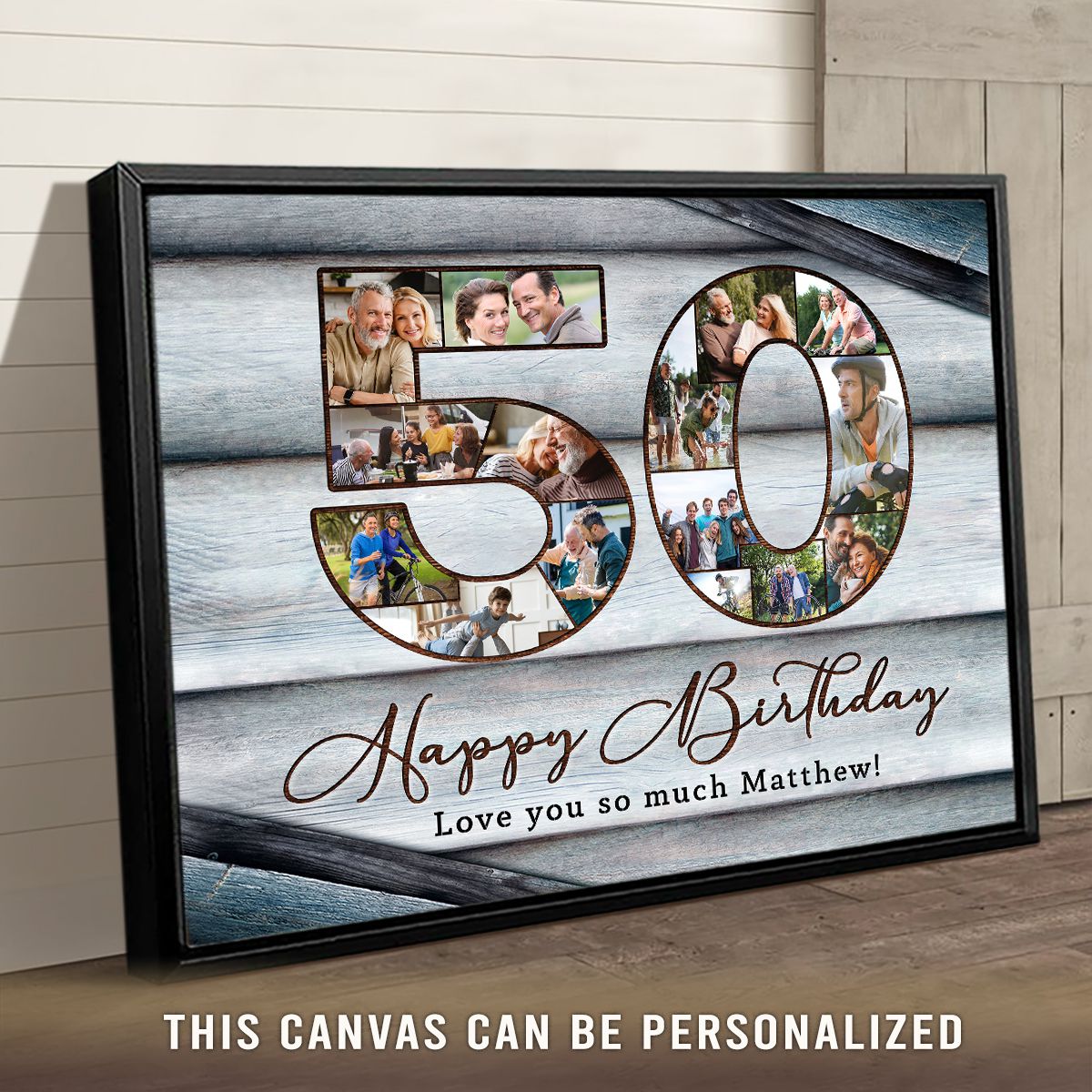 Unique Gifts 50th Birthday Gifts For Men Who Have Everything Photo Collage  Canvas - Oh Canvas