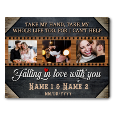 special christmas gift ideas for couple personalized couple photo canvas print 01