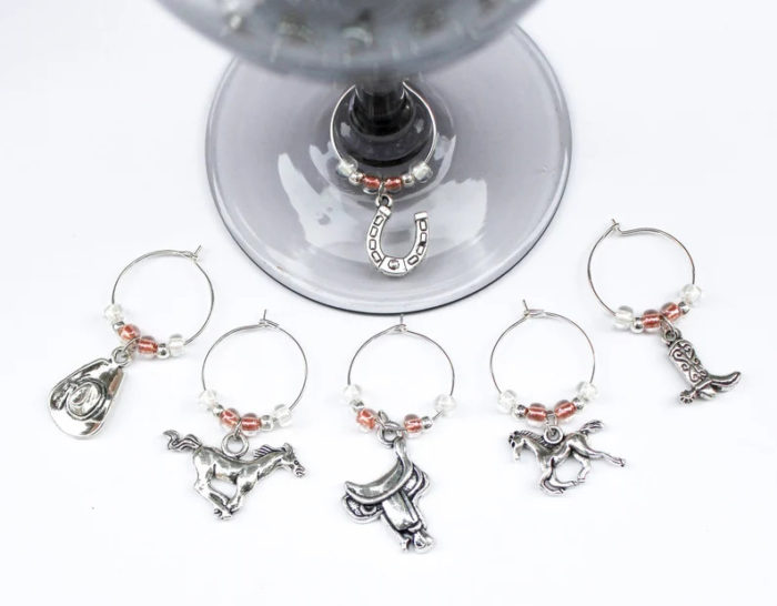 Horse Wine Charms Western Wine Charms Western Gifts Horse Gifts