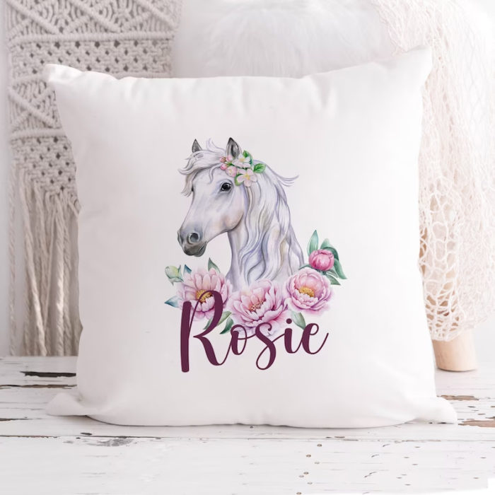 Happiness is 16 Hands Between My Legs Horse Lovers Pillow Horse Gifts Gift  for Horse Lover Horse Christmas Gift Funny Throw Pillow 