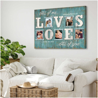 Great Gift For Wife On Christmas Customized Gift For Couple Canvas Print