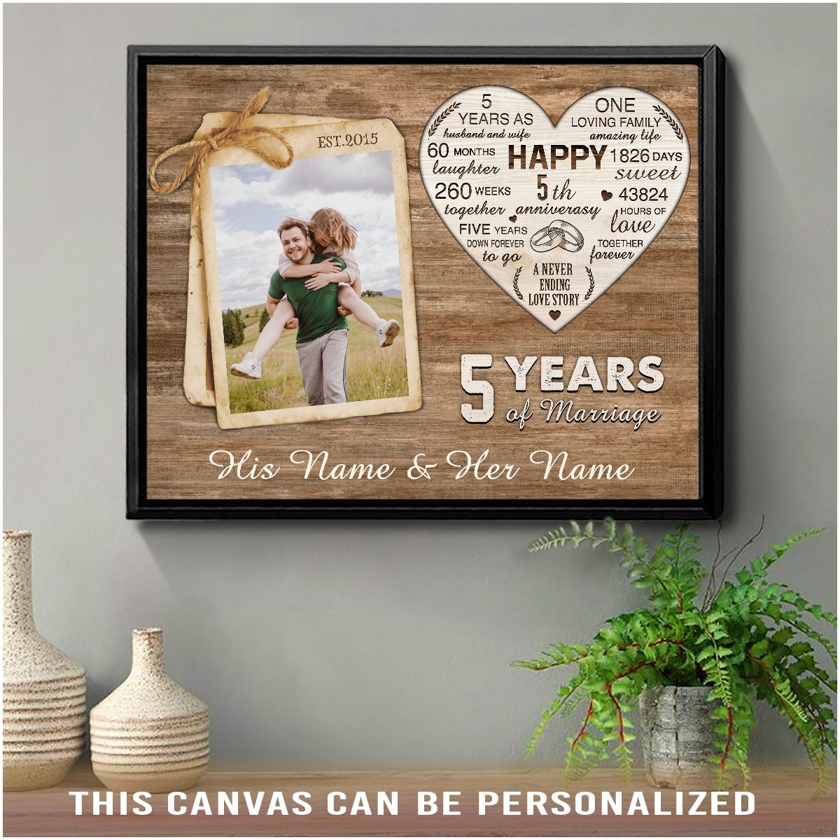 Fifth Wedding Anniversary Gift For Husband Ideas For 5th Wedding  Anniversary Gift - Oh Canvas