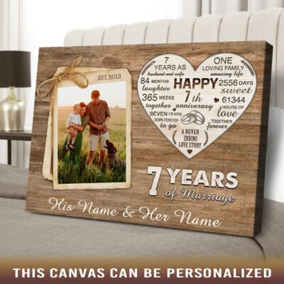 7th wedding anniversary gift for her customized anniversary gift canvas art 04