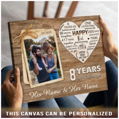 8th wedding anniversary gift for couple personalized couple wedding anniversary gift idea 04