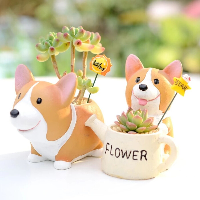 Corgi Plant Pots