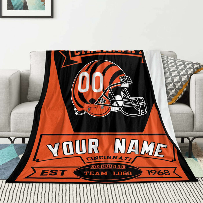 Personalized Football Throw Blanket
