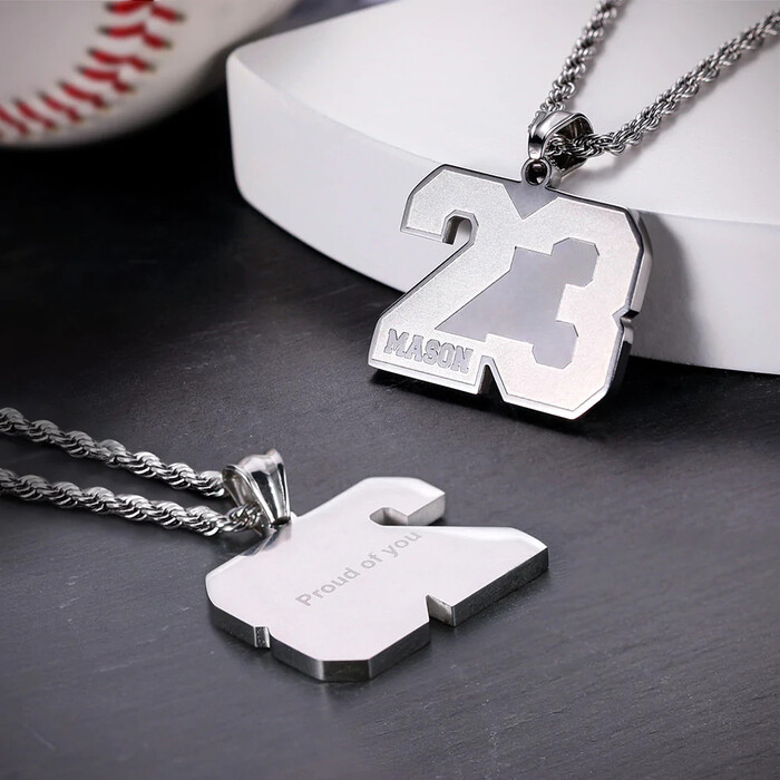 Sports Number Necklace - Gifts For College Football Fans