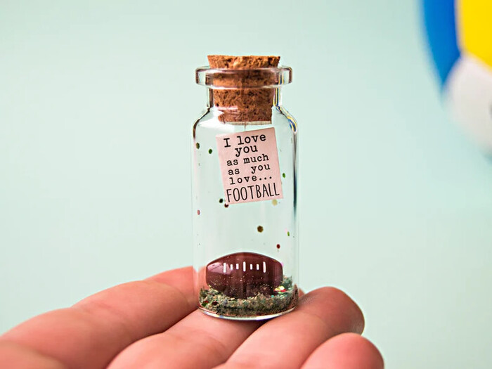 Football Love Bottle Gift - Gifts For College Football Fans