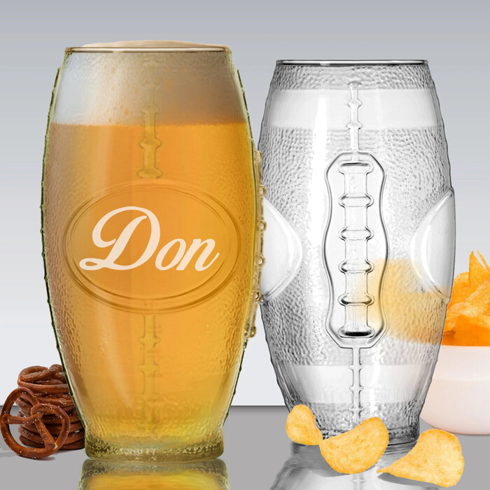 Engraved Football Glass - Gifts For Football Players
