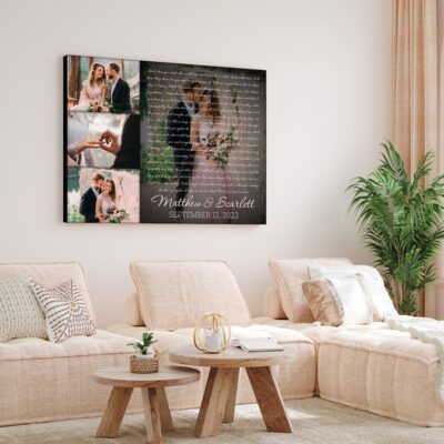 Personalized Xmas Gift For Wife Unique Lyrics Gift For Couple Canvas Print