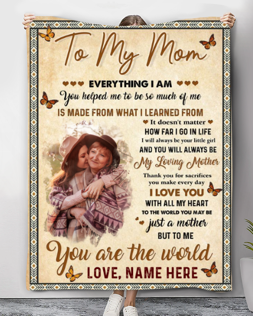 Personalized Picture Blanket For Mom, Sentimental Gifts For Mom For  Christmas, Mom Blanket From Daughter Son - Best Personalized Gifts For  Everyone